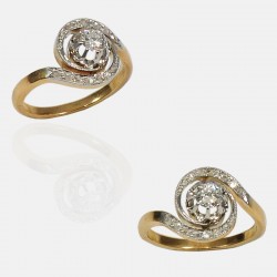 TOURBILLON RING DIAMONDS GOLD/PLATINUM