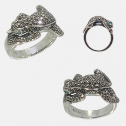 FROG RING STERLING SILVER