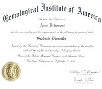 2004 - Diplômée 'Diamants' du Gemological Institute of America